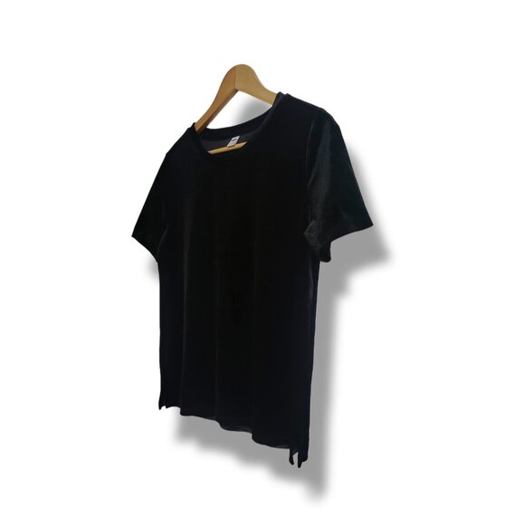 🌿Old Navy Black Velvet Top - Women's Small - Picture 4 of 12